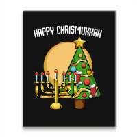 Happy Chrismukkah Christmas Hanukkah Channukah Metal Print Vertical | Artistshot