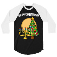 Happy Chrismukkah Christmas Hanukkah Channukah 3/4 Sleeve Shirt | Artistshot