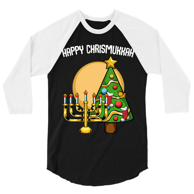 Happy Chrismukkah Christmas Hanukkah Channukah 3/4 Sleeve Shirt | Artistshot