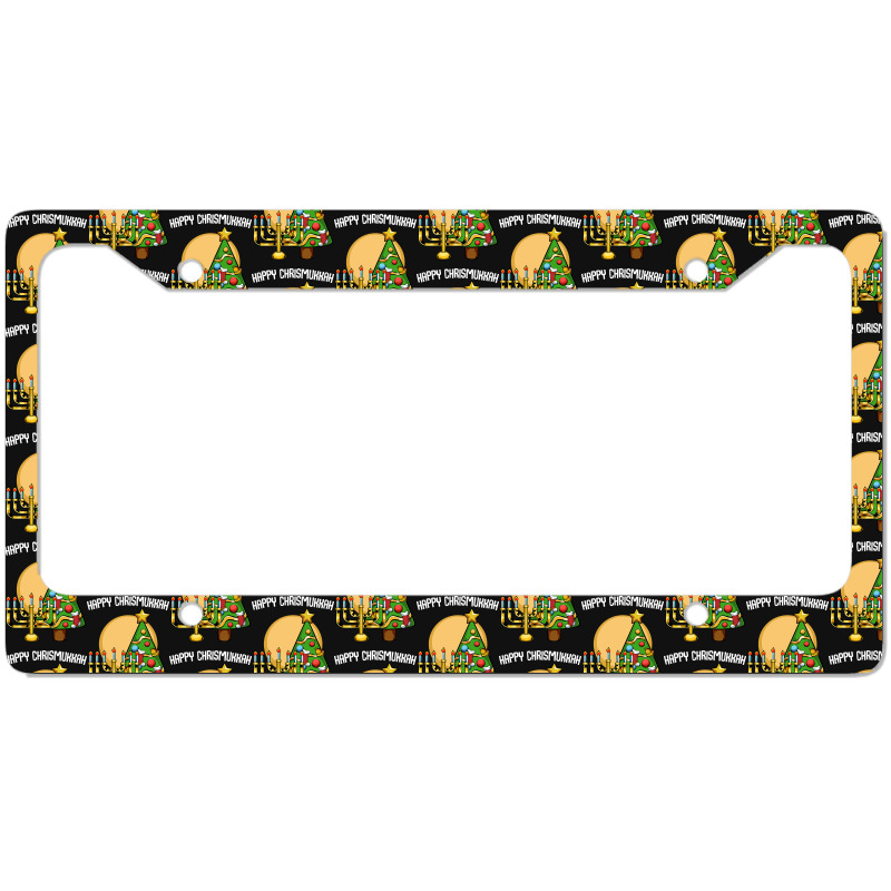 Happy Chrismukkah Christmas Hanukkah Channukah License Plate Frame | Artistshot