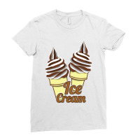 Ice Cream Chocolatte Cone Ladies Fitted T-shirt | Artistshot