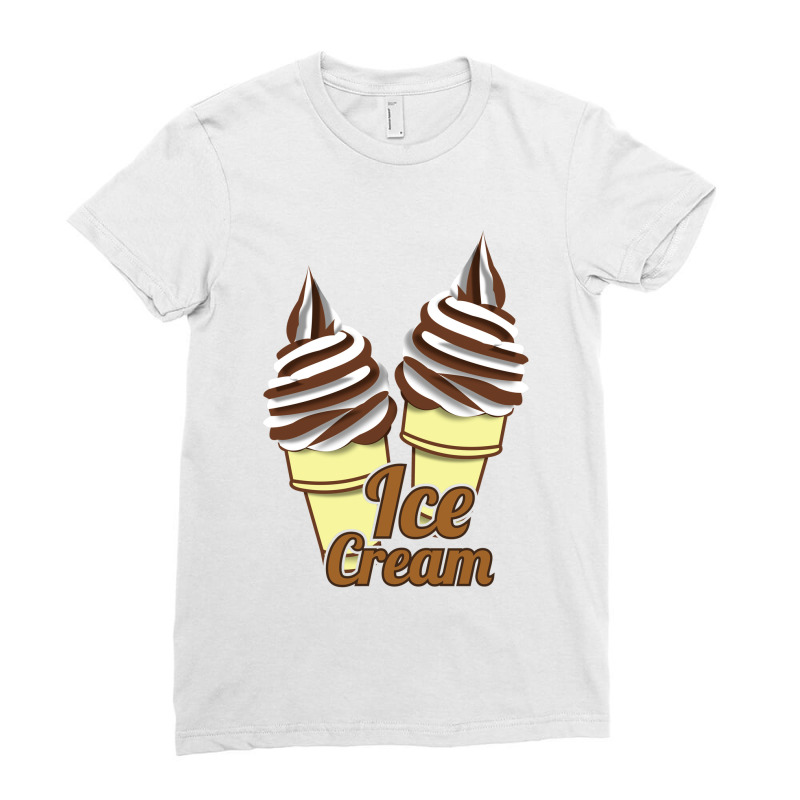 Ice Cream Chocolatte Cone Ladies Fitted T-Shirt by ririnai | Artistshot