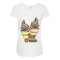 Ice Cream Chocolatte Cone Maternity Scoop Neck T-shirt | Artistshot