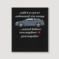 All I Care Blue Granite Portrait Canvas Print | Artistshot