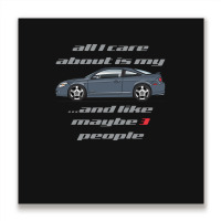 All I Care Blue Granite Metal Print Square | Artistshot