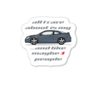 All I Care Blue Granite Sticker | Artistshot