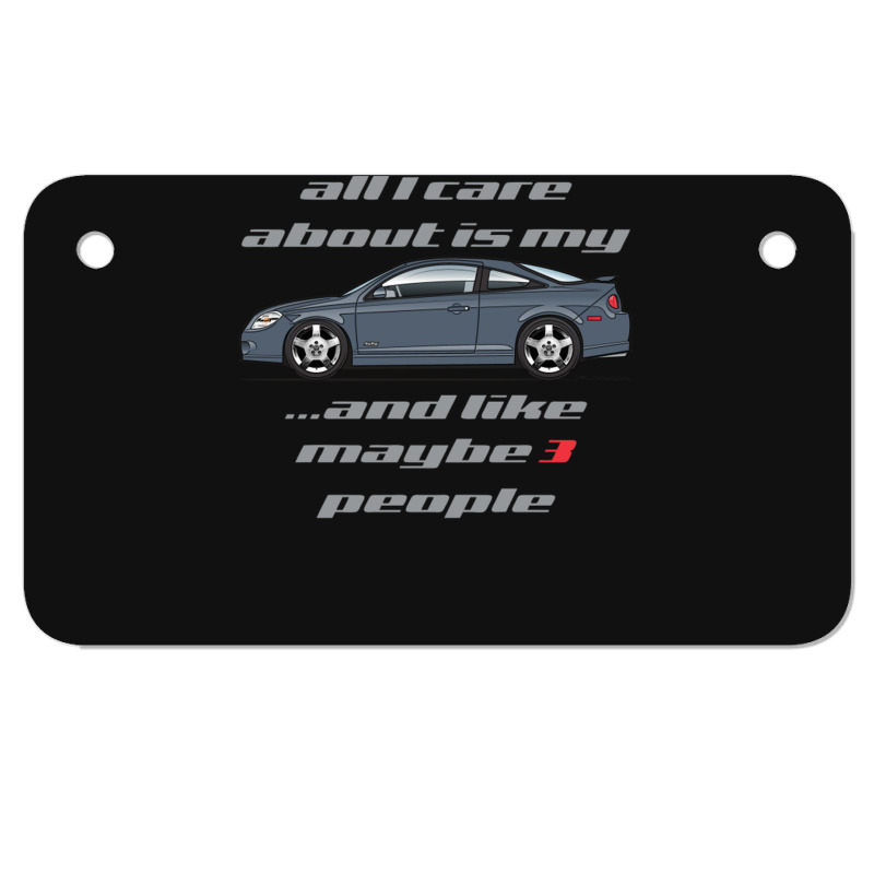 All I Care Blue Granite Motorcycle License Plate | Artistshot