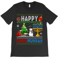 Ugly Happy Chrismukkah Merry Christmas Happy Hanukkah T-shirt | Artistshot