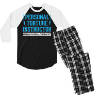 Funny Pt Physical Therapist Gift Therapy Month T Shirt Men's 3/4 Sleeve Pajama Set | Artistshot