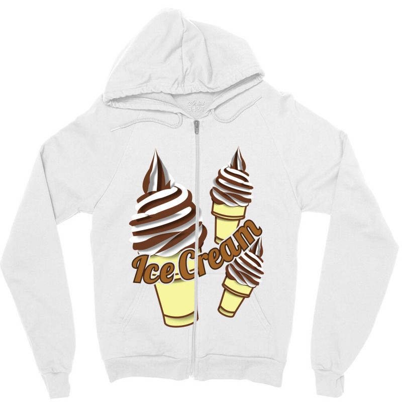 Ice Cream Cone Zipper Hoodie by ririnai | Artistshot