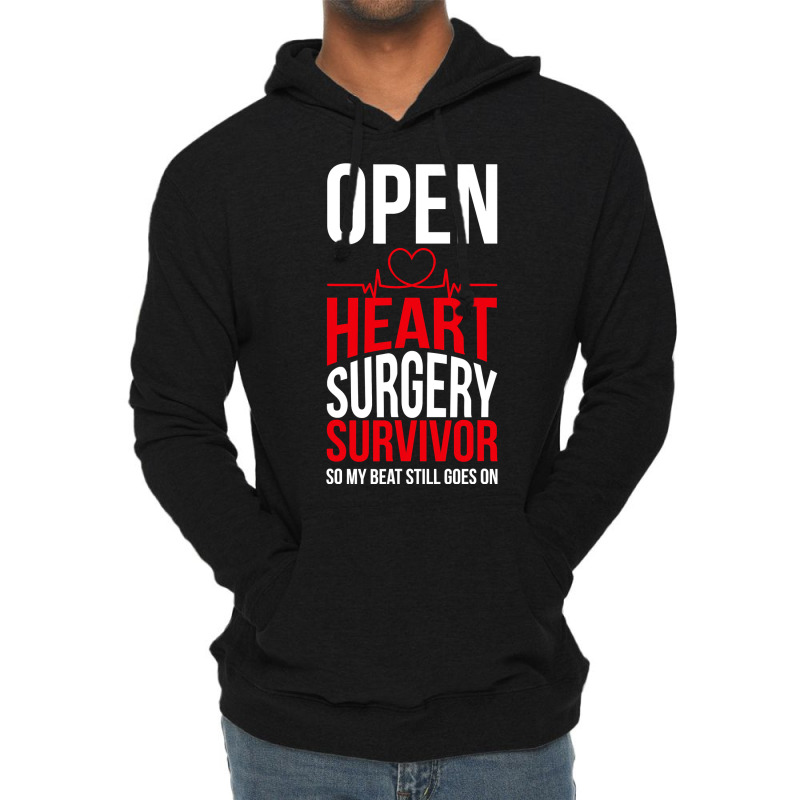 Open Heart Surgery Survivor My Beat Still Goes On Lightweight Hoodie | Artistshot