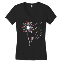 Trending Pi Day Symbol Dandelion Flower Math Teacher Women's V-neck T-shirt | Artistshot