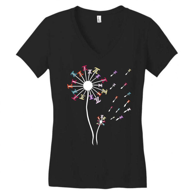 Trending Pi Day Symbol Dandelion Flower Math Teacher Women's V-Neck T-Shirt by seifertmurryq3jmxs | Artistshot