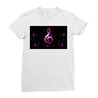 Light Color Music Notes Music Notes Music Lover Poster Ladies Fitted T-shirt | Artistshot