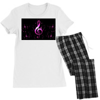 Light Color Music Notes Music Notes Music Lover Poster Women's Pajamas Set | Artistshot