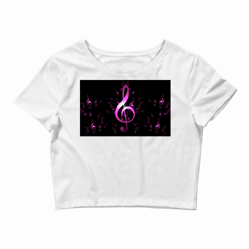 Light Color Music Notes Music Notes Music Lover Poster Crop Top by fgclabdib | Artistshot