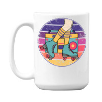 Roller Skate Retro 70s 80s Skater Girl Roller Disco 15 Oz Coffee Mug | Artistshot