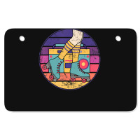 Roller Skate Retro 70s 80s Skater Girl Roller Disco Atv License Plate | Artistshot