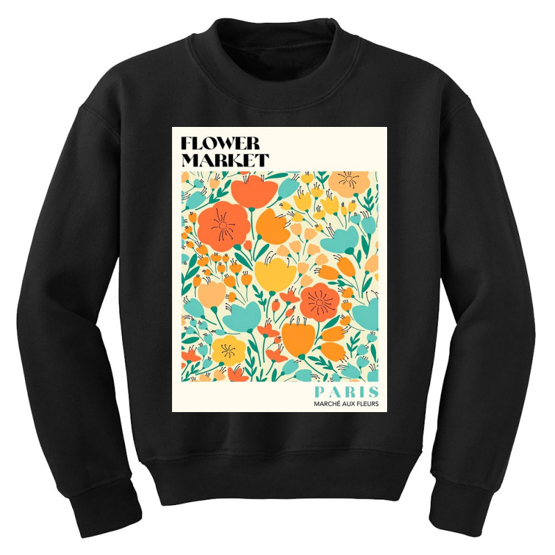 Flower Market Paris Youth Sweatshirt by dianesandoval | Artistshot