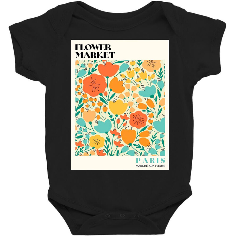 Flower Market Paris Baby Bodysuit by dianesandoval | Artistshot