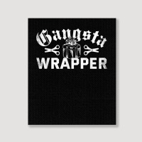 Gangsta Wrapper Funny Xmas Pun Christmas Holiday T Shirt Portrait Canvas Print | Artistshot