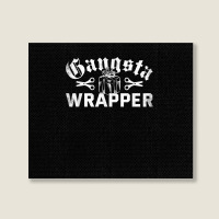 Gangsta Wrapper Funny Xmas Pun Christmas Holiday T Shirt Landscape Canvas Print | Artistshot