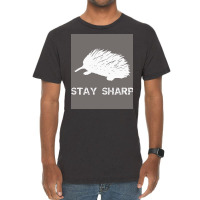 Music Stay Sharp Music Note Poster Vintage T-shirt | Artistshot