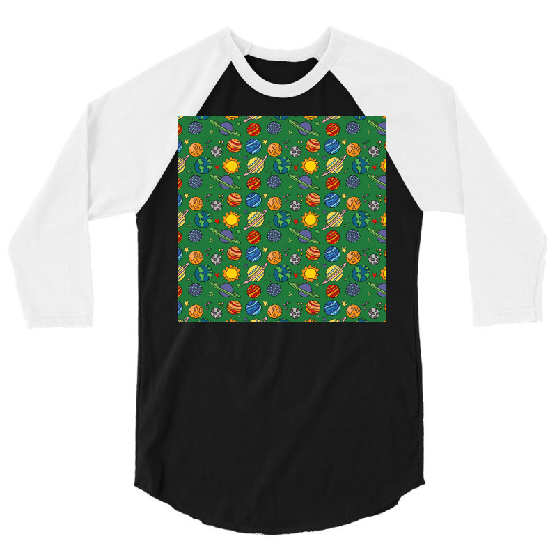 Planet Print  Space  Earth  Astronomy  Science  Green Aline Dress 3/4 Sleeve Shirt | Artistshot