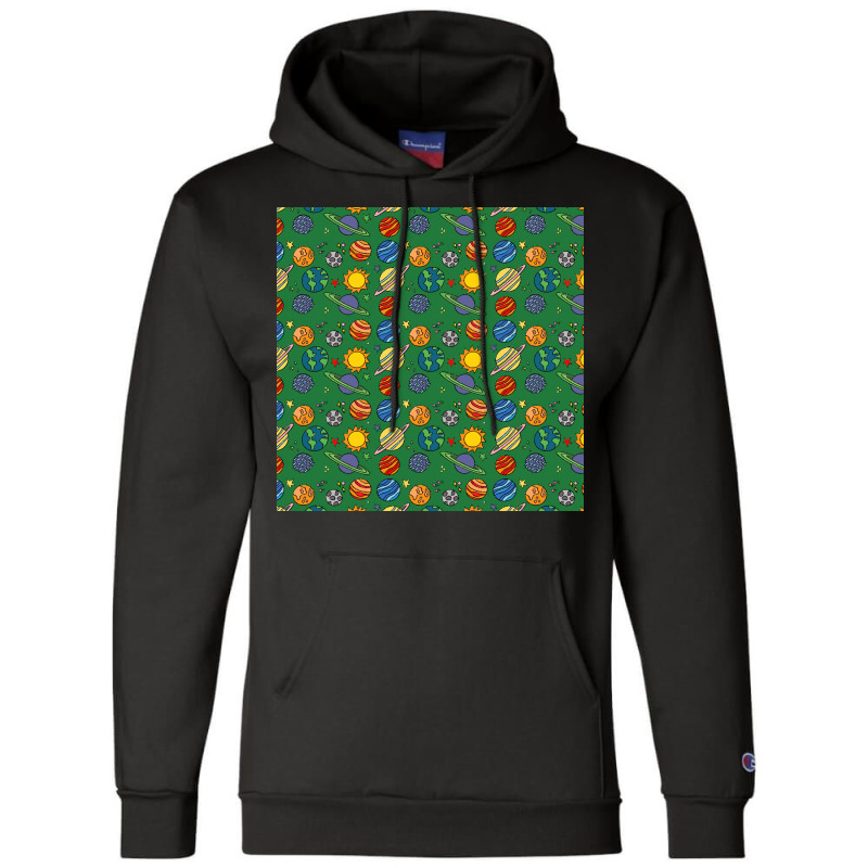 Planet Print  Space  Earth  Astronomy  Science  Green Aline Dress Champion Hoodie | Artistshot