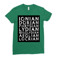 Music Theory Major Scale Modes Musician Ionian Poster Ladies Fitted T-shirt | Artistshot