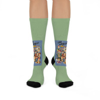 Lano And Woodley Compilation Blue Background Poster 70s Crew Socks | Artistshot