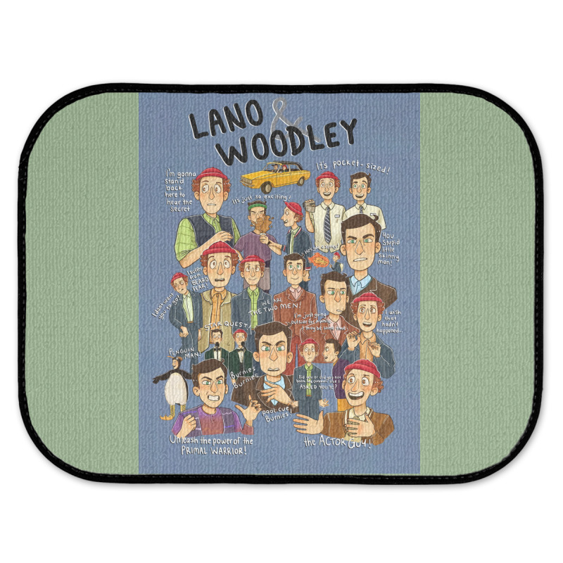 Lano And Woodley Compilation Blue Background Poster 70s Rear Car Mat | Artistshot