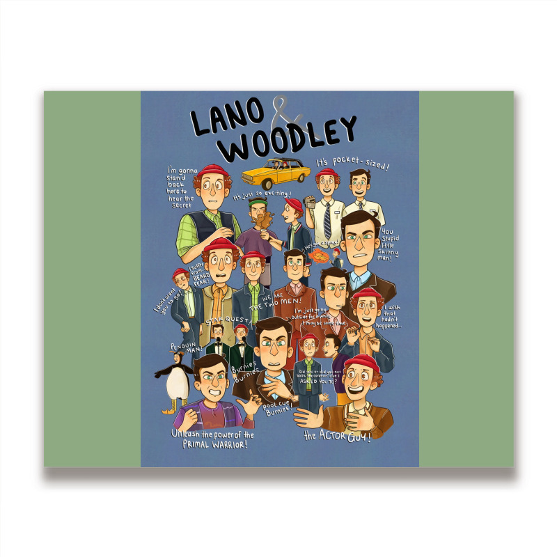 Lano And Woodley Compilation Blue Background Poster 70s Metal Print Horizontal | Artistshot