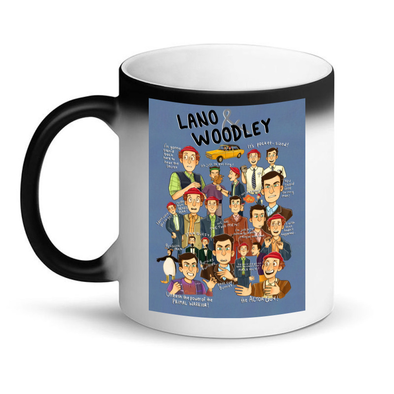 Lano And Woodley Compilation Blue Background Poster 70s Magic Mug | Artistshot