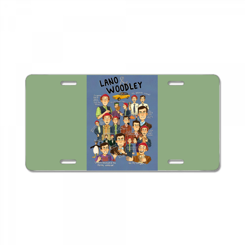 Lano And Woodley Compilation Blue Background Poster 70s License Plate | Artistshot