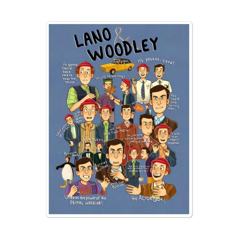 Lano And Woodley Compilation Blue Background Poster 70s Sticker | Artistshot