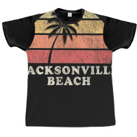 Jacksonville Beach Fl Vintage 70s Retro Throwback Graphic T-shirt | Artistshot