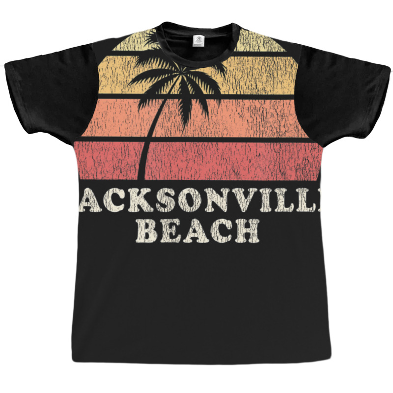 Jacksonville Beach Fl Vintage 70s Retro Throwback Graphic T-shirt by michaelyounger19 | Artistshot