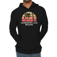 Jacksonville Beach Fl Vintage 70s Retro Throwback Lightweight Hoodie | Artistshot