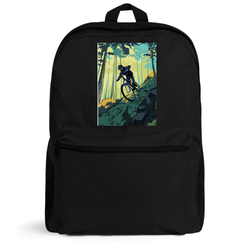 Retro Styled Mountain Bike Poster Art Backpack | Artistshot