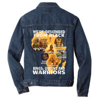 Black Royalty Black King S And Warriors Juneteenth _001 Men Denim Jacket | Artistshot