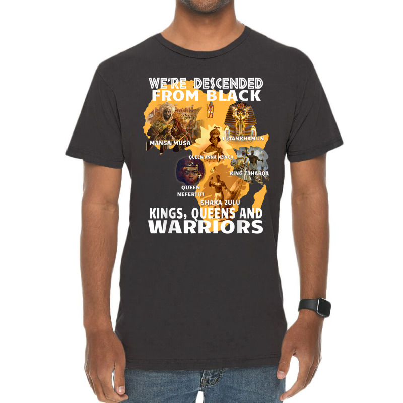 Black Royalty Black King S And Warriors Juneteenth _001 Vintage T-shirt | Artistshot