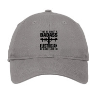 Funny Electrician This Is What Badass Electrician Look Like Adjustable Cap | Artistshot