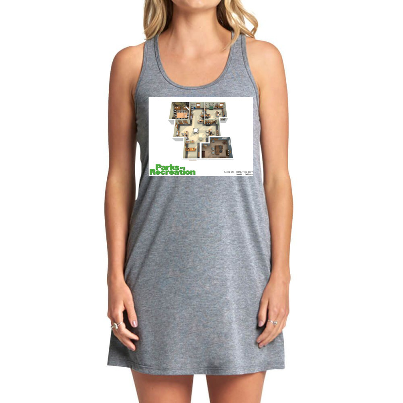 Parks And Recreation Floor Plan Poster Summer Tank Dress by beregakoidze1 | Artistshot