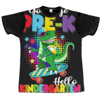 Dinosaur Goodbye Preschool Graduation Hello Kindergarten Graphic T-shirt | Artistshot