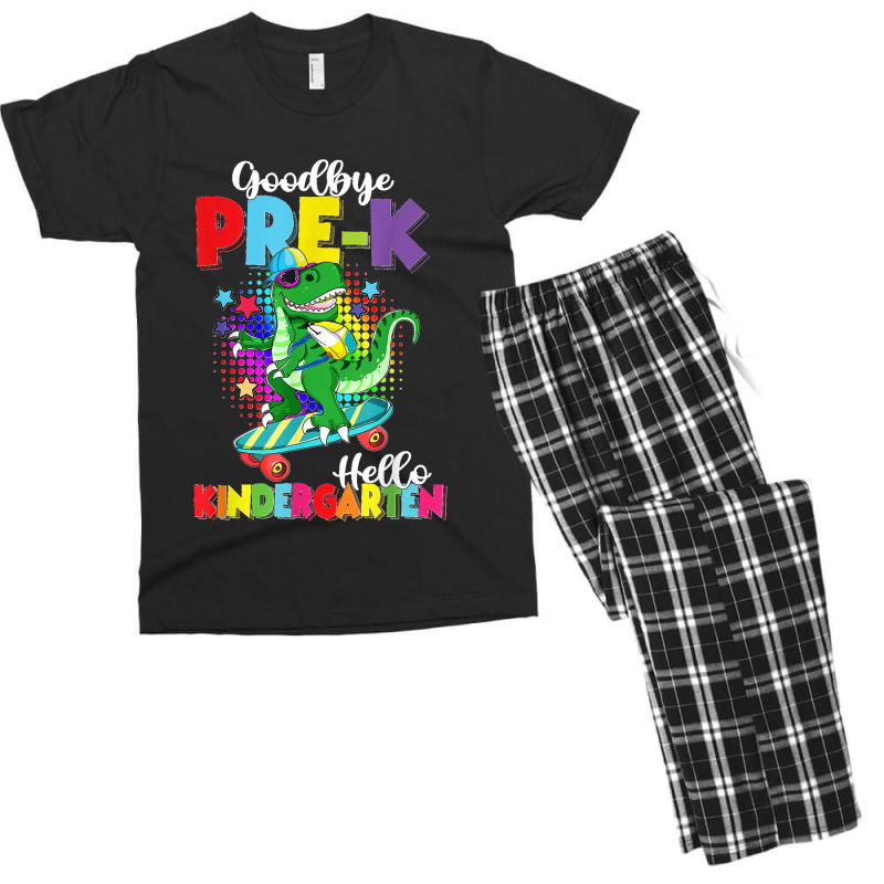 Dinosaur Goodbye Preschool Graduation Hello Kindergarten Men's T-shirt Pajama Set | Artistshot