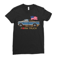 Farm Truck Combination Tu Tone Silver And Blue Ladies Fitted T-shirt | Artistshot