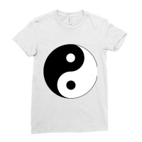 Big Yin Yang Black White Costume Cool Cute Christmas Gift Ladies Fitted T-shirt | Artistshot