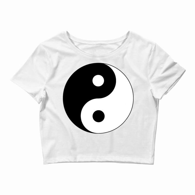 Big Yin Yang Black White Costume Cool Cute Christmas Gift Crop Top by Rhonda | Artistshot