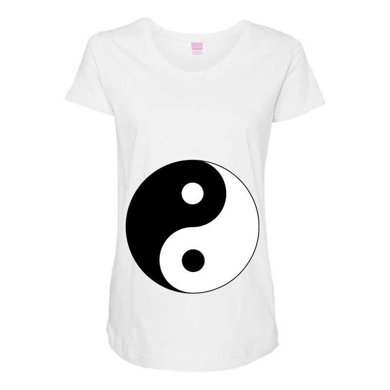 Big Yin Yang Black White Costume Cool Cute Christmas Gift Maternity Scoop Neck T-shirt by Rhonda | Artistshot